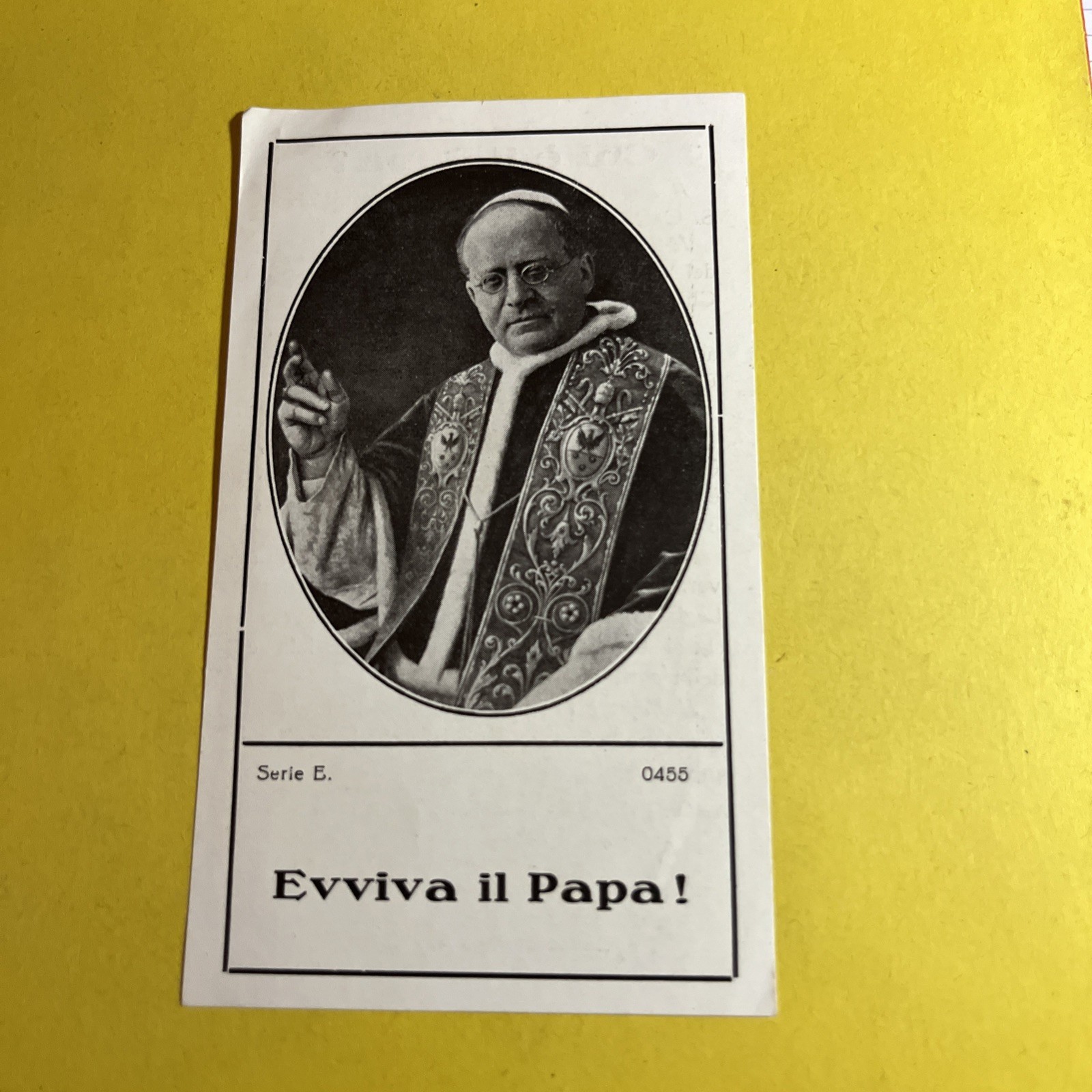 SERIE B EVVIVA IL PAPA ! CHI E' IL PAPA ?- SANTINO PREGHIERA COLLEZIONE VINTAGE