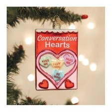 Old World Box of Conversation Hearts Ornament