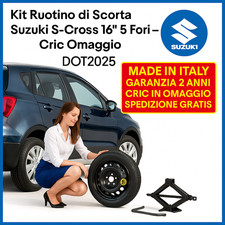 🛞 Ersatzrad Kit Suzuki S-Cross 16” 5 Löcher Mit Gratis Wagenheber DOT2025 🛞