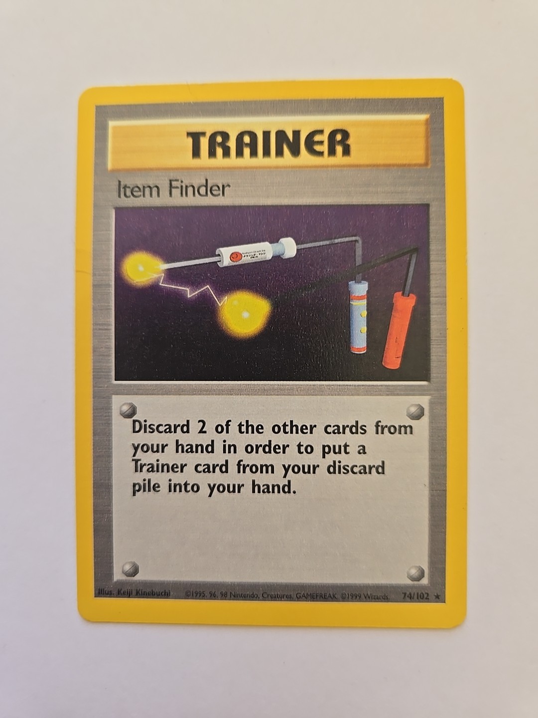 Pokemon Item Finder 74/102 - Shadowless Base Set - 1999 Vintage WotC - NM