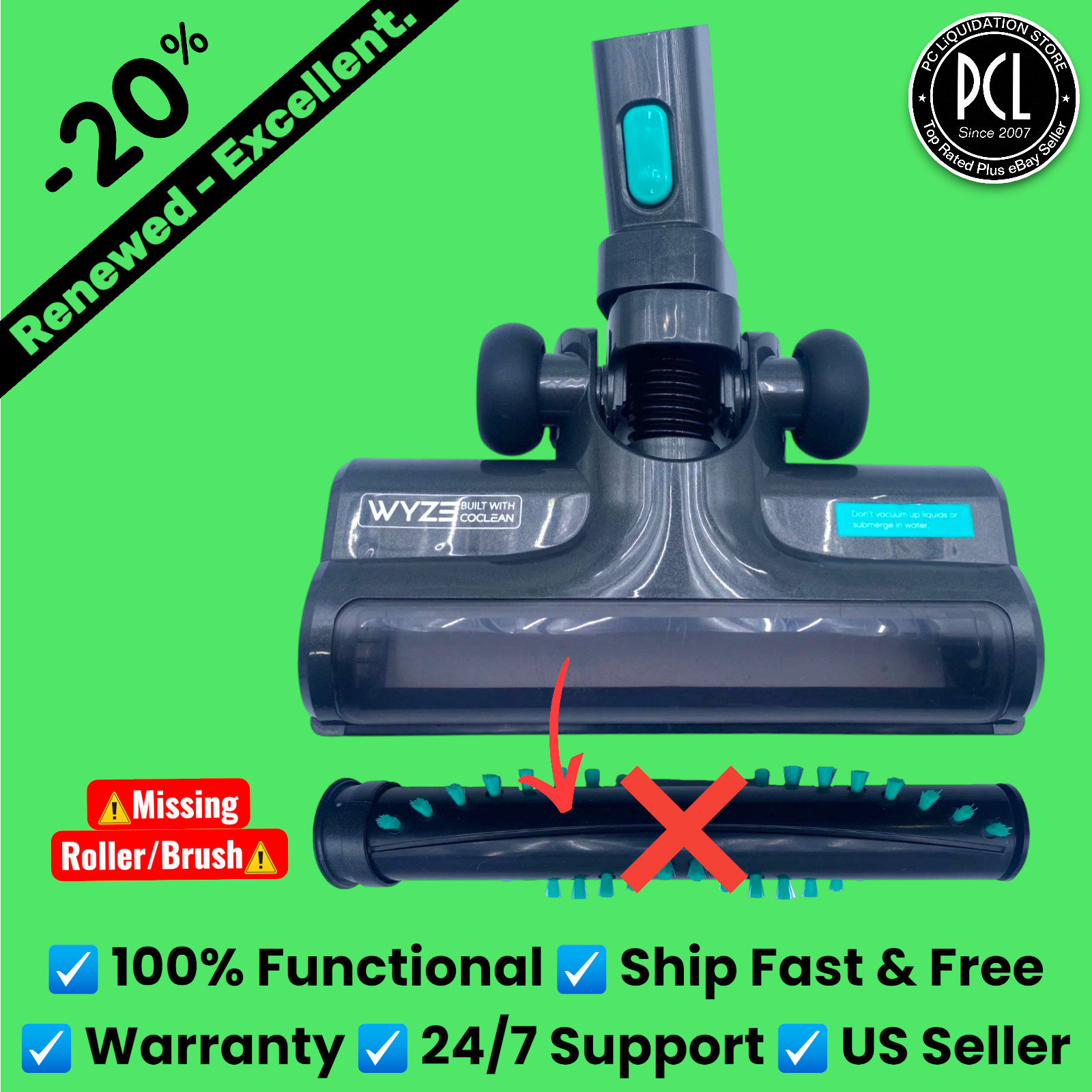 OEM Floor Brush Head for WYZE Vacuum