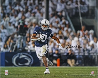 Nick Singleton Penn State Nittany Lions Signed 16'' x 20'' Running Photo