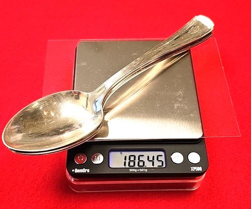 👉186g (3) Gorham 8" Old French Sterling Silver Large Spoons w/ Mono 💰