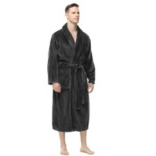 Yurhap Mens Fleece Robe, Soft Plush Robe for Men, Fluffy Bathrobe with Belt &...