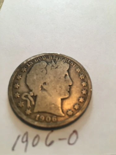 1906 o barber half dollar vg