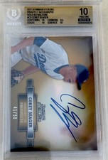 2012 Bowman Sterling Corey Seager Gold Auto /50 BGS 10 Autograph 10 Pristine