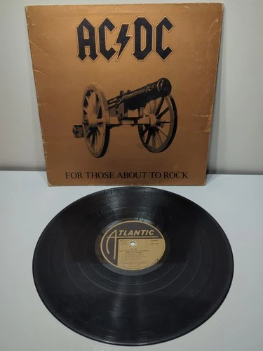 ✨VINTAGE✨ AC/DC - For Those About to Rock - 12” Vinyl Record LP - 1981 - Open