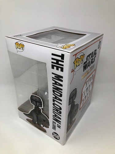 Funko POP! Figura Vinilo Star Wars The Mandalorian on Blurrg #358 CAJA DAÑADA - Imagen 5 de 6