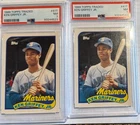 1989 Topps Traded  #41T Ken Griffey,  Jr  PSA 7  NM  Rookie RC HOF  Two Cards