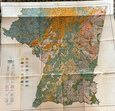 Lg Original Map Carroll County Maryland Western Maryland Railroad Westminster