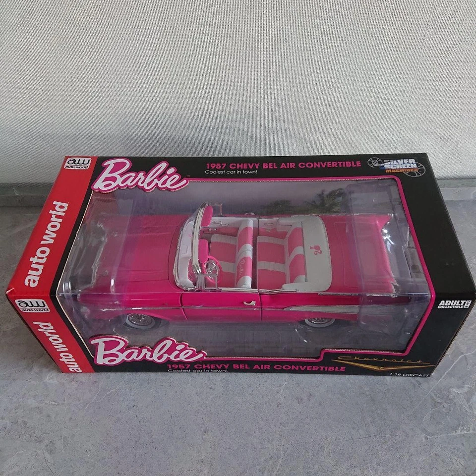 Auto World 1957 Chevrolet Bel Air Barbie 1/18 Minicar - Image 2 of 4