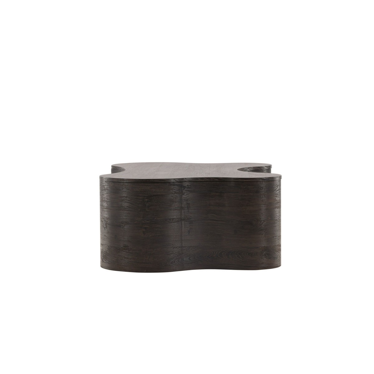 Table basse design Larvik 130cm rectangulaire marron foncé de salon
