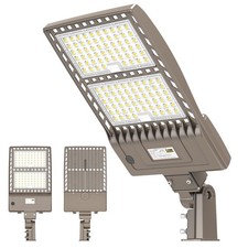 LED Parking Lot Light with Photocell 60000LM, LED Shoebox Pole Light 277-480VAC
