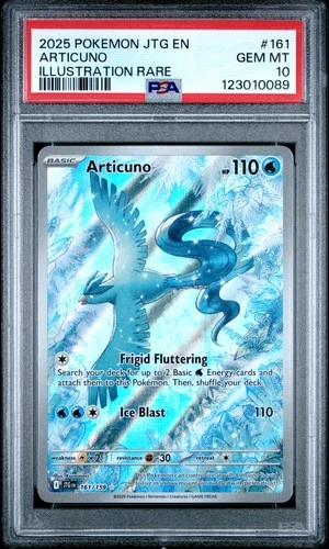 2025 POKEMON JTG EN-JOURNEY TOGETHER ILLUSTRATION RARE #161 ARTICUNO PSA 10