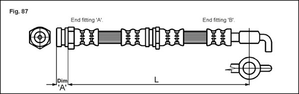 Metzger Bremsschlauch 4114780 FüR Mazda, Vorderachse Links, Vorderachse Rechts-image