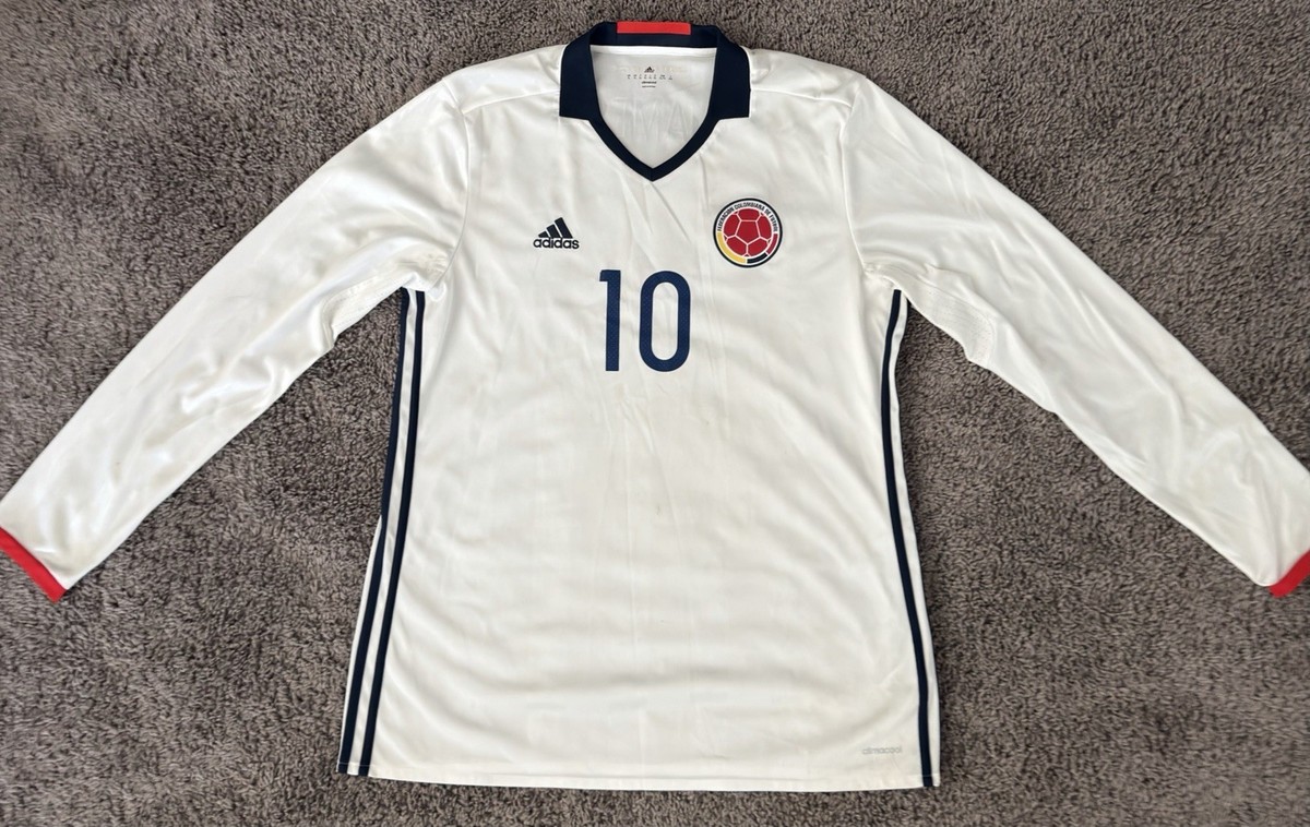 Adidas Colombia James #10 Home Long Sleeve Soccer Jersey XL AC2838