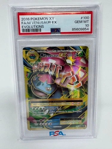 2016 POKEMON XY FA/M VENUSAUR EXEVOLUTIONS PSA 10