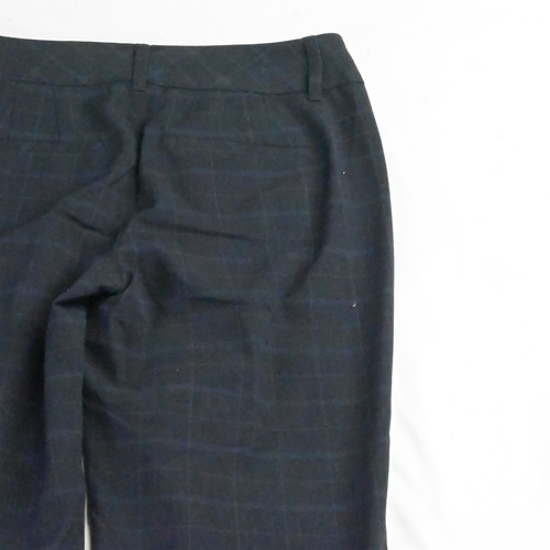 WHBM 4 Black Plaid Slim Leg Bootcut Stretch Womens Dress Pants - Picture 8 of 9