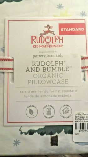 Pottery Barn Rudolph pillowcase holiday Christmas Bumble party Disney kids ,. - Picture 5 of 10