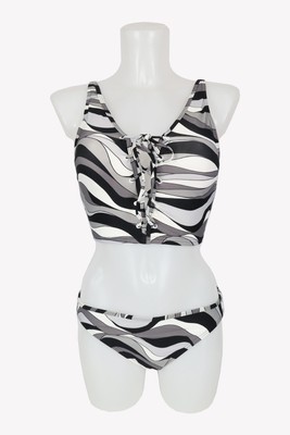 Michael Kors Damen Bademode Gr. 34 (XS) Schwarz / Weiß NEU Bikini Bikini-Set