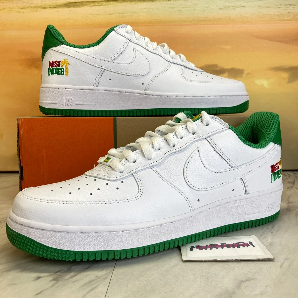 Nike Air Force 1 West Indies Men's Shoes White-Classic Green dx1156-100 