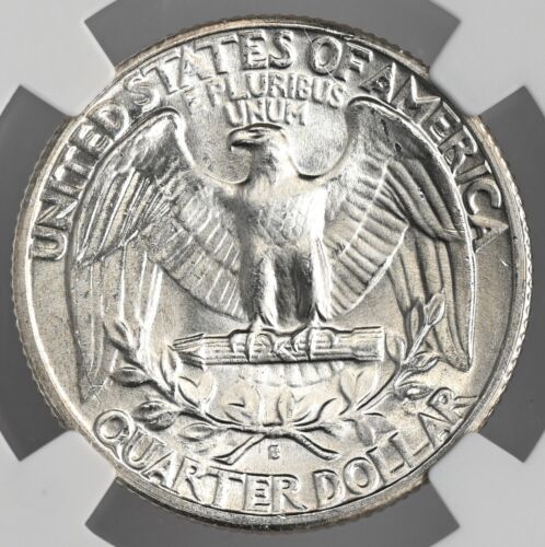 1938-S 25C WASHINGTON SILVER QUARTER GEM NGC MS66+ "PLUS GRADE" #6569635-001 - Picture 3 of 4