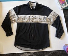 Roper Men  s Button Down Shirt XL, With Rodeo, Cowboy, Motif