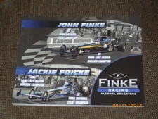 2018 JOHN FINKE / JACKIE FRICKE TOP ALCOHOL DRAGSTER POSTCARD