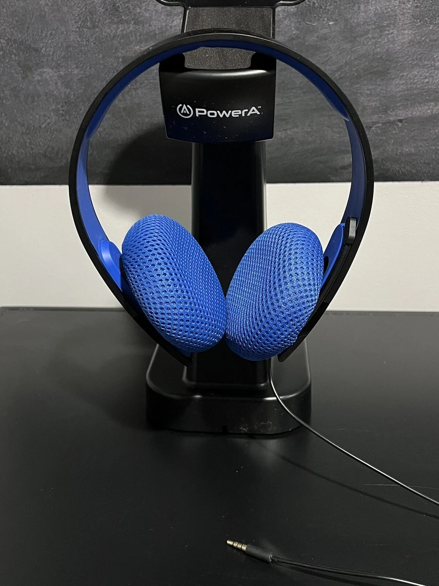 PlayStation Silver Wired Stereo Headset Black And Blue PS4 Ear