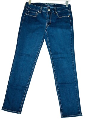 American Eagle Outfitters Womens Stretch Denim Jeans Size 6S Dark Wash