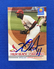2010 GRANDSTAND XAVIER SCRUGGS PALM BEACH CARDINALS MINOR LEAGUE CARD W/COA