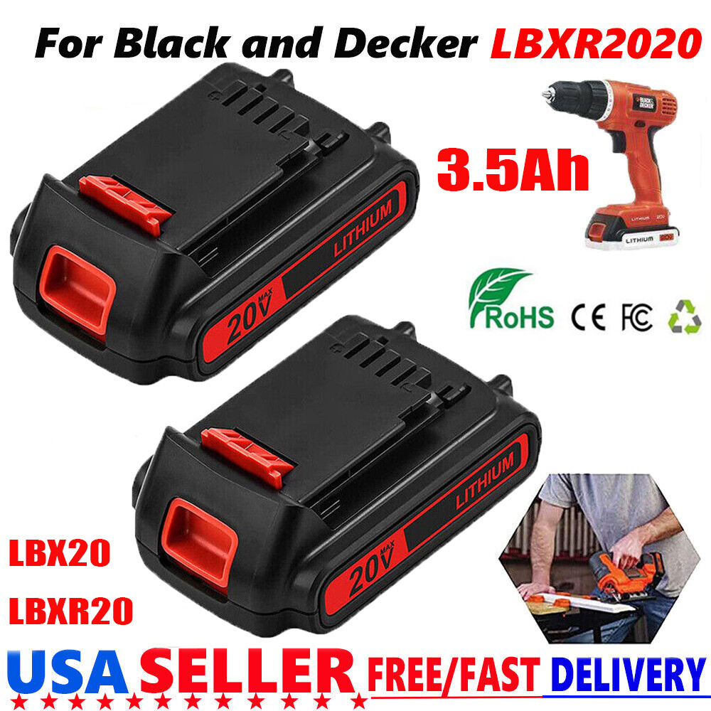 1-2PCS LBXR20 Lithium MAX 20V Battery for Black & Decker Power Tools