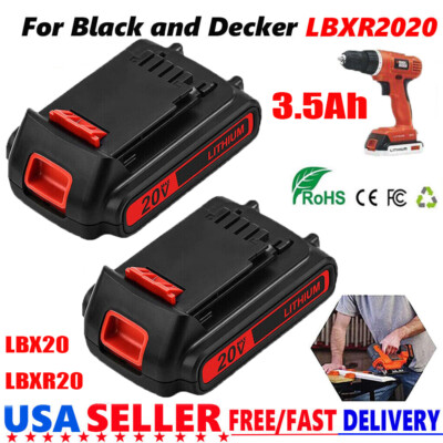 #ad 1 2PCS For Black and Decker LBXR20 Lithium MAX Battery 20V Power Tools $17.00