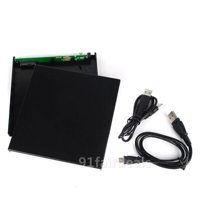 NEW 12.7mm USB 2.0 SATA to SATA External Optical Drive Case CD DVD-ROM Enclosure