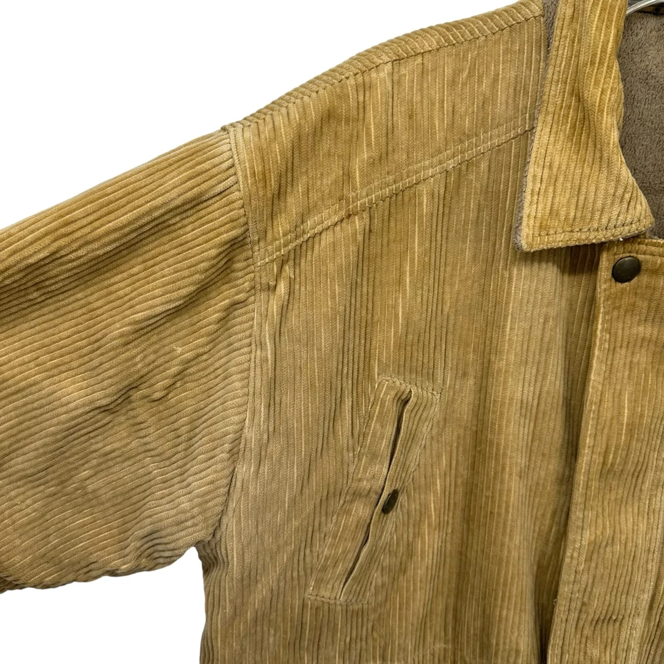 Nueva Chaqueta de Pana Millenium Y2K Para Hombres De Colección Talla Grande Forrada de Vellón Marrón Foto 4 de 4