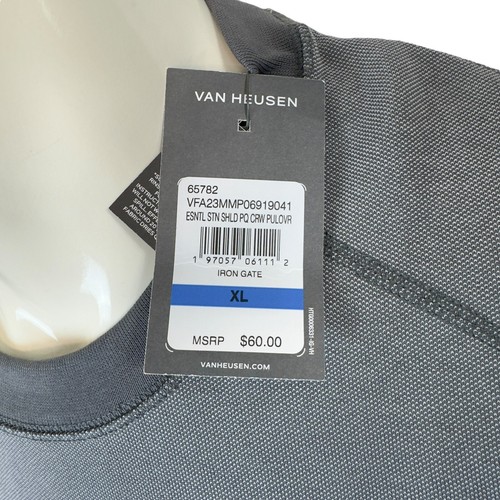 Van Heusen Mens XL Essential Stain Shield Luxore Crew Regular Fit - Picture 9 of 14