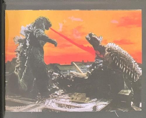 1973 vintage GODZILLA Amada Toho kaiju Card Godzilla Vs Anguirus #4
