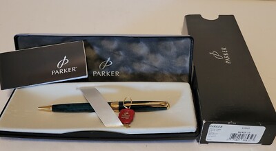 Parker Sonnet Premier Green Laque Ballpoint Pen Made in France A. 2002? Vintage