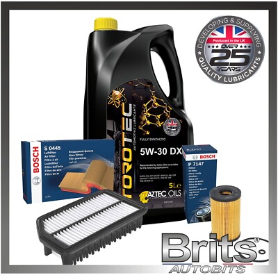 FOR KIA CEED 1.6 CRDI ISG JD Diesel - Bosch Oil Air Filters Service Kit & 5L Oil