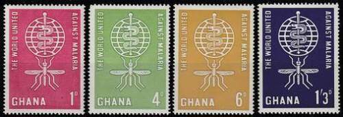 Ghana postfris 1962 MNH 134-137 - The World against Malaria - Picture 1 of 1