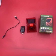 LED Solar Alarm Light Strobe Warning Lamp Wireless Motion Sensor Detector Remote