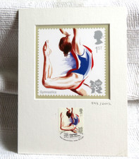 London 2012 Olympic/Paralymic Royal Mail STAMP POSTCARD ARTWORK GYMNASTIC Ltd Ed