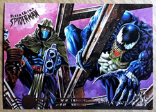 1995 Spider-Man Card 105 VENOM AND MACE. Free New Top Loader.