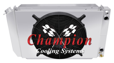 Atom 3 Row DP Radiator,16'' Fan,Shroud,1.25,1.5 for 1980-1988 Ford Thunderbird LS