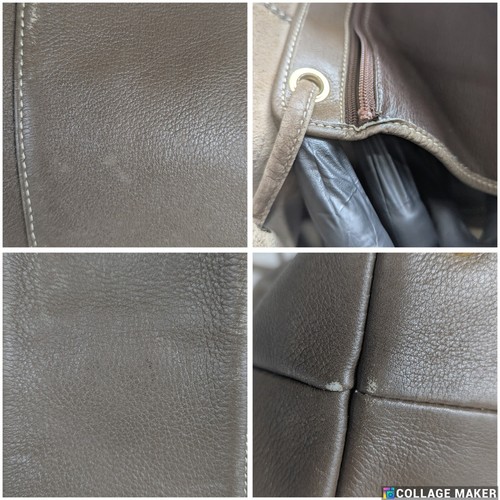 Christian Dior CD Logo Leather Large Shoulder Bag Brown Made in France - Picture 8 of 14