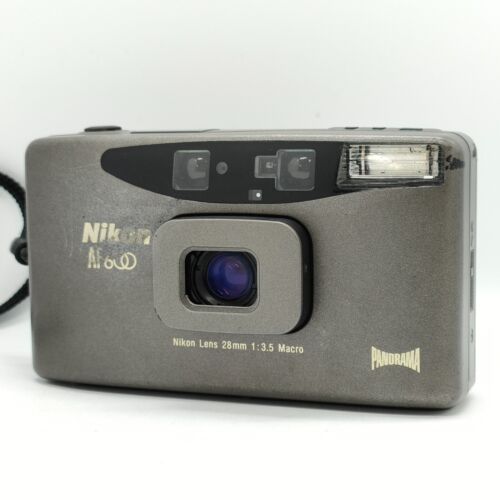 Nikon 600 AF Gray Point & Shoot 35mm Film Camera - GOOD - Afbeelding 1 van 7