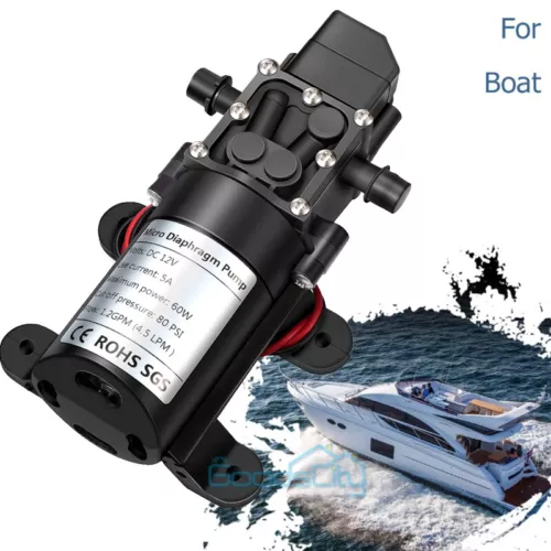 12V 130PSI Water Pump Pressure Diaphragm Self Priming Pump for RV Boat Caravan - Picture 7 of 20