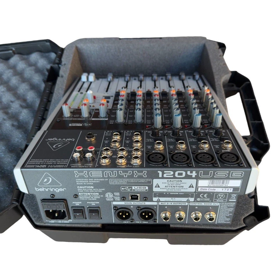 Behringer Xenyx 1204USB Mixer with CASEMATIX 17-in Hard Shell Mixer Travel Case - Image 4 of 4