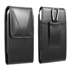 Vertical Leather Pouch Case Holster Belt Loop For iPhone 11 Pro Max 8 7 Samsung