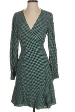 Loft polka dot long-sleeved dress, size 2P